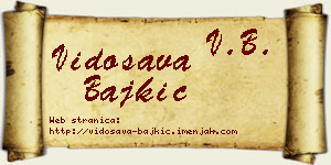 Vidosava Bajkić vizit kartica
